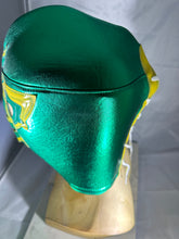 Load image into Gallery viewer, LUCHA METALLIC GREEN &amp; YELLOW FULL HEAD MASK WITH OUT TAGS
