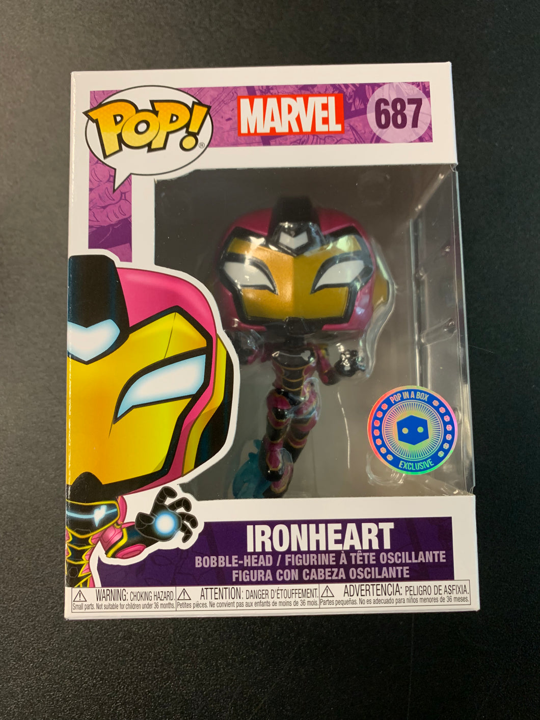 FUNKO POP MARVEL IRONHEART POP IN A BOX EXCLUSIVE 687