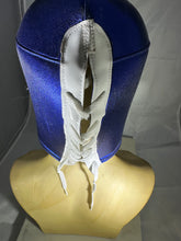 Load image into Gallery viewer, LUCHA METALLIC BLUE &amp; WHITE STAR FULL HEAD MASK WITH OUT TAGS
